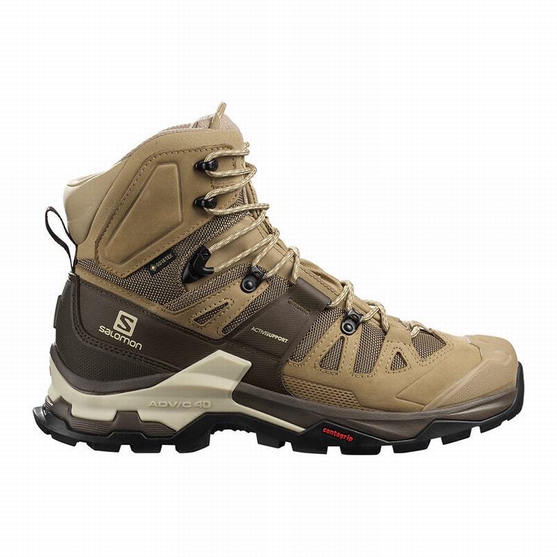 Salomon Israel QUEST 4 GORE-TEX - Mens Hiking Boots - Brown (PAYL-79145)